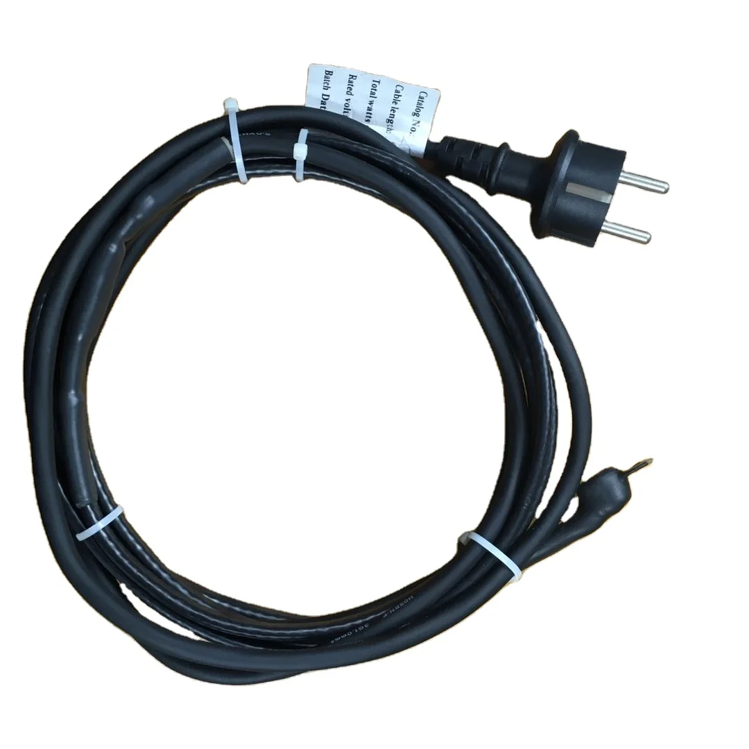 Plug-in Heating Cable with thermostat 230V 24meter 12w/m heating cable china eavestrough heating cable