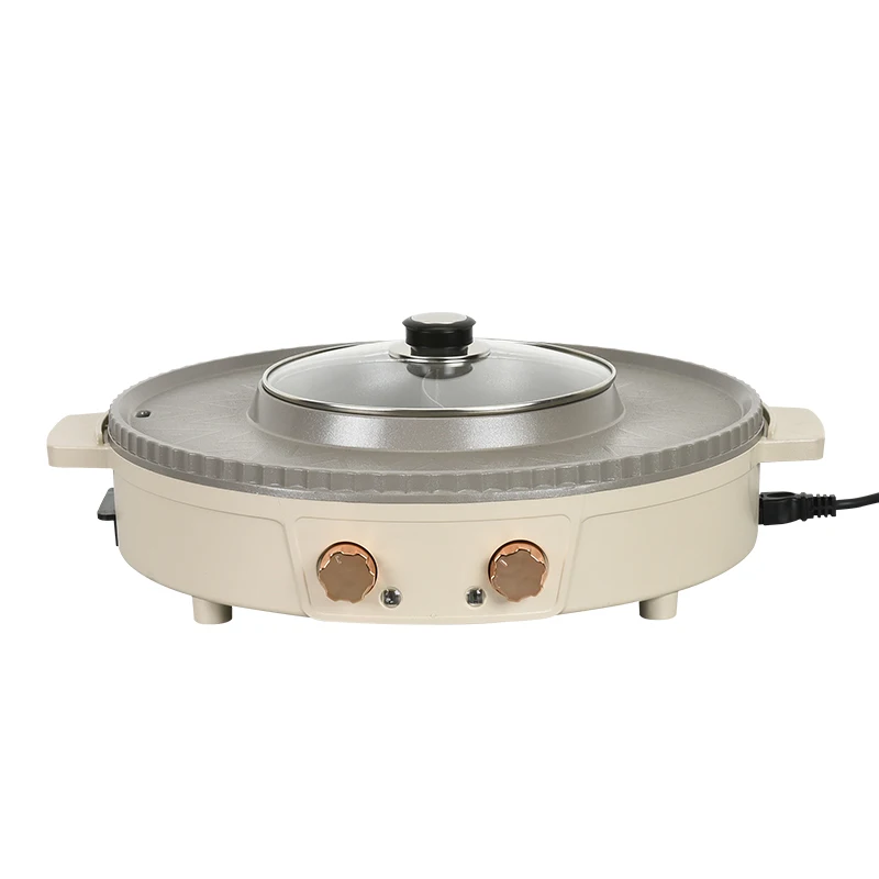 Multi-function Electric Grill and Hot Pot Combo Cooker Household Barbecue and Fish Grilling Machine Combination Machine