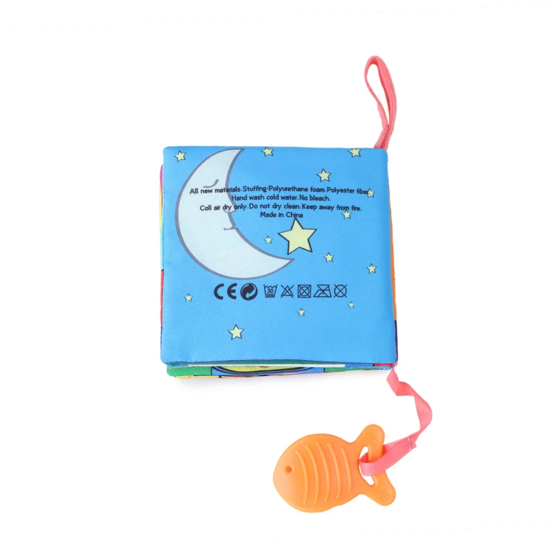 5 Pages Soft Quiet Book English Cartoon Story Books Fabric Book B082
