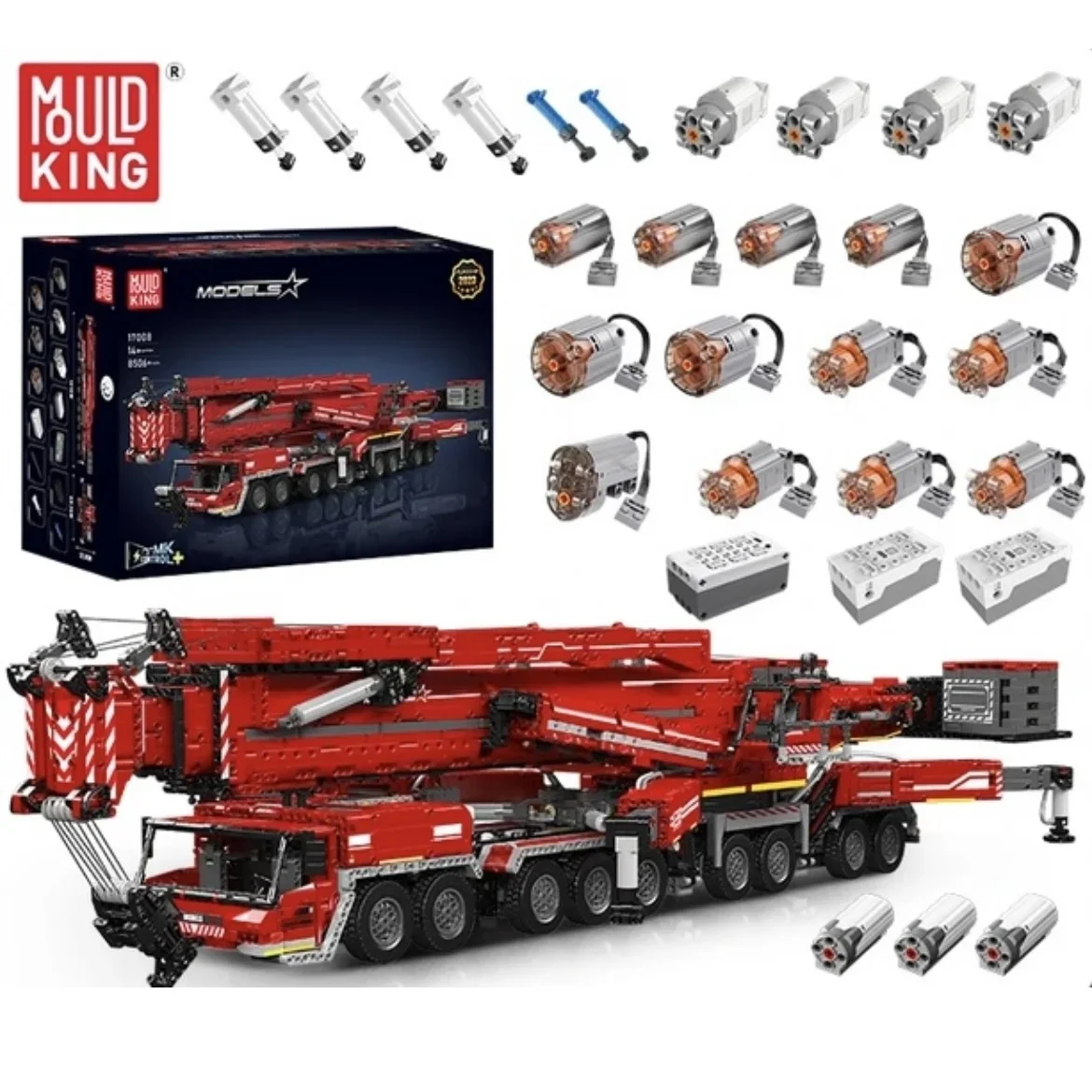 Mould King 17007 17008 Technical Car Toys Motorized LTM 11200 RC Crane