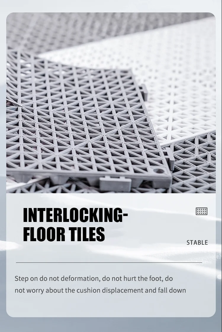Easy Fit Interlocking Pvc Floor Tile For Home Gym Garage Antislip