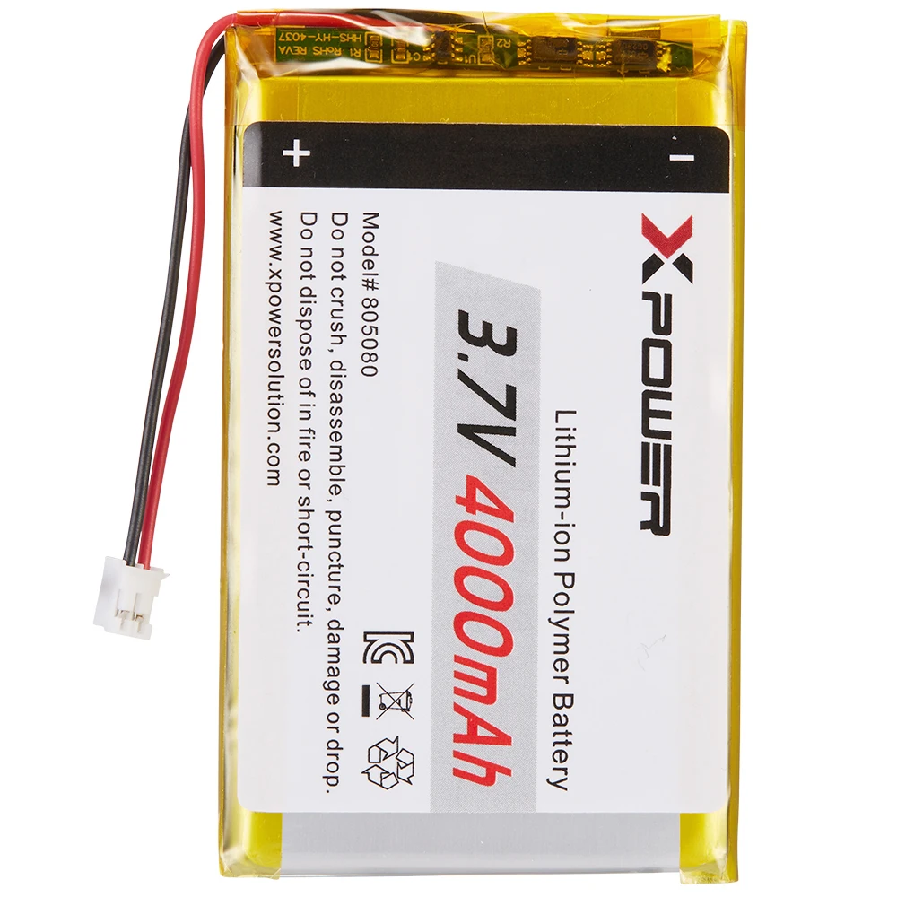 805080 3.7v 4000mah