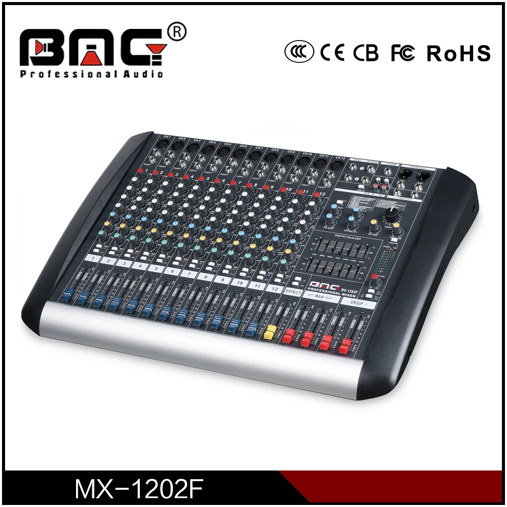 USB 12 Channel Audio Mixer for DJs - MX Series, Ideal for