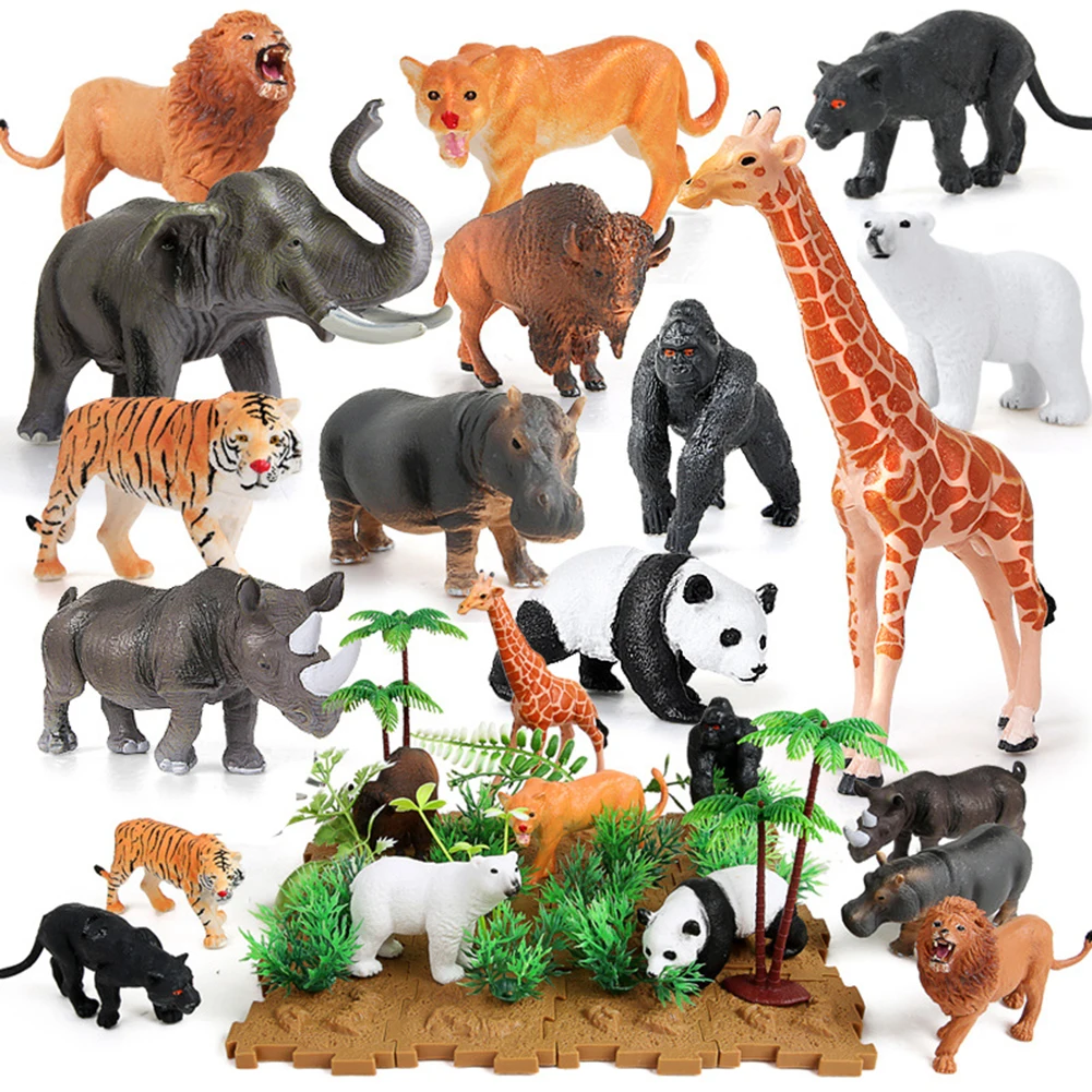 New 44 Pieces Jungle Animals Figures Mini Realistic Wild Zoo Plastic Animals  Learning Educational Toy For Children Birthday Gift - Buy Kids Animal  Toys,Kids Zoo Toys,Kids Educational Toys Product on 