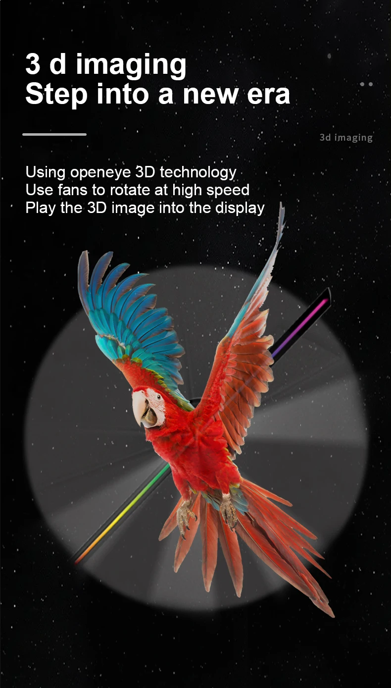 3D Holographic Fan Projector - LED Hologram Advertising Display for ...
