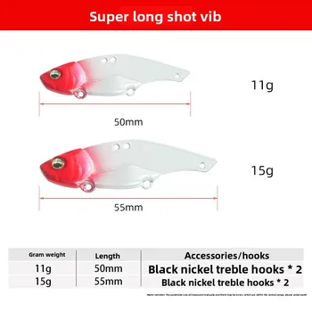 VIB Luya Lead-coated Copper Artificial Hard Bait for Bass with Hooks Sequin Design Universal Use – Hard Lure – view 3