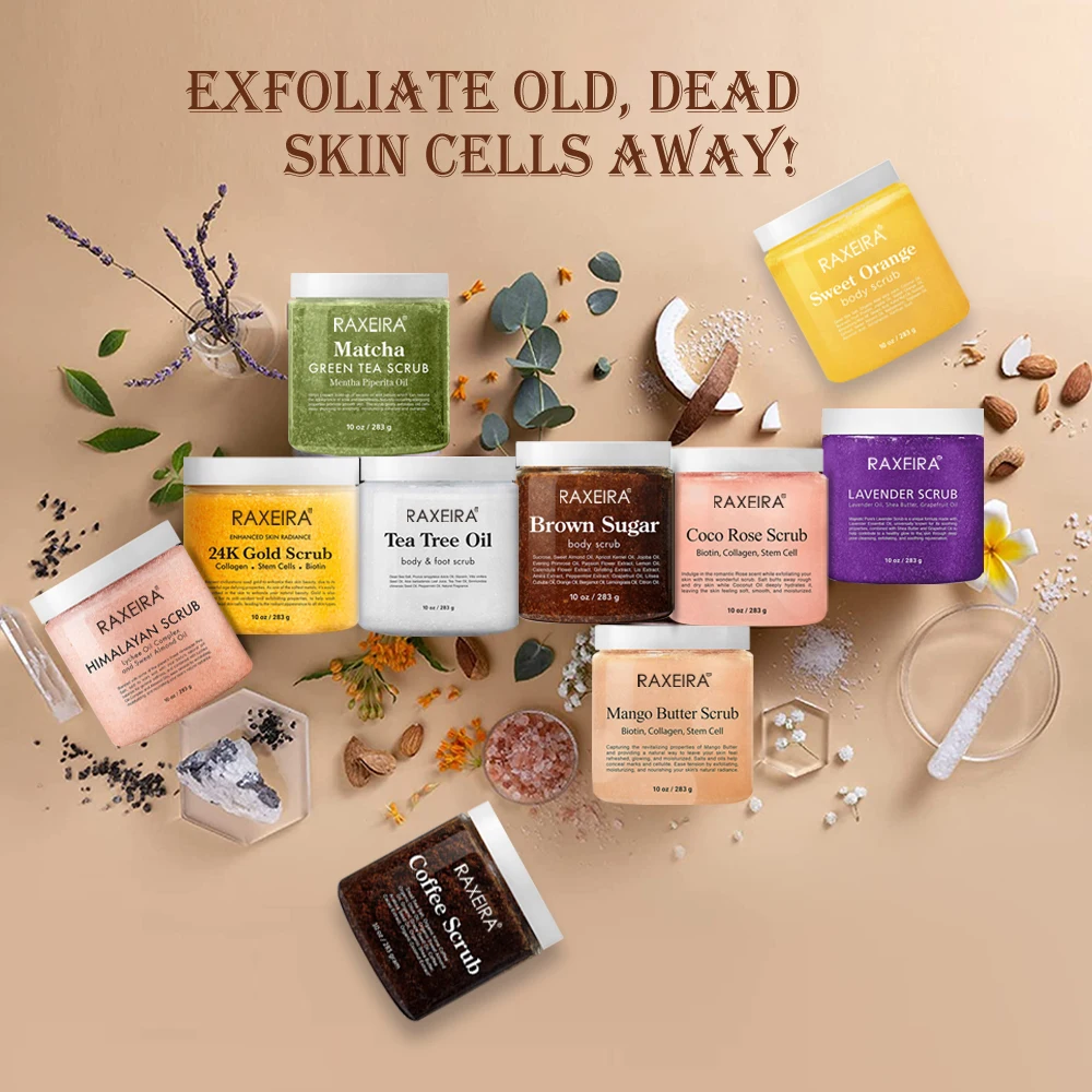 В наличии частная торговая марка органический Отшелушивающий кофе розовый лаванда гималайский скраб для ухода за