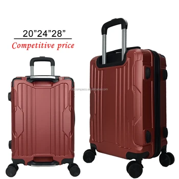 Quality Double Handle Luggage Set Customized Logo Long Distance Travel Zipper Hard Shell Large Trolley  Lightweight suitcase