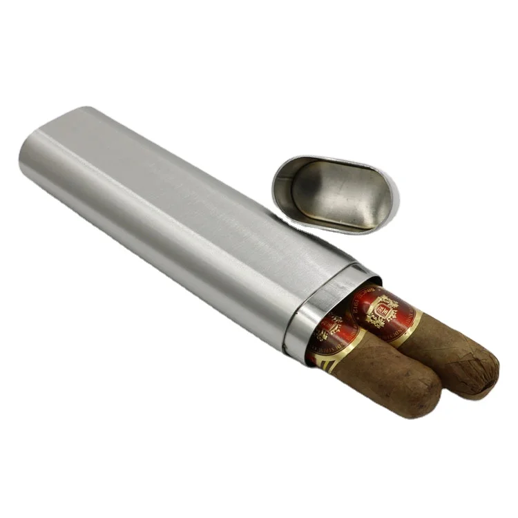 Quality Goods Stainless Steel Cigar Tube Cigar Container Cigar Travel