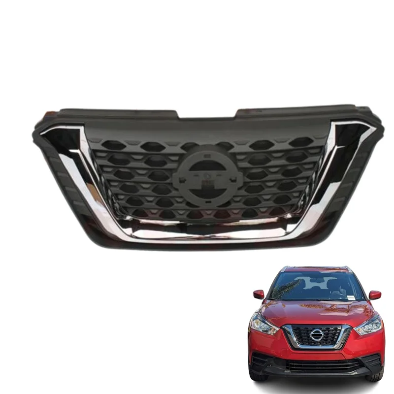 Car body kit Fit For Nissan Kicks Hatchback 2018 2019 Front Upper Grill Grille Chrome OEM 623105RB0A