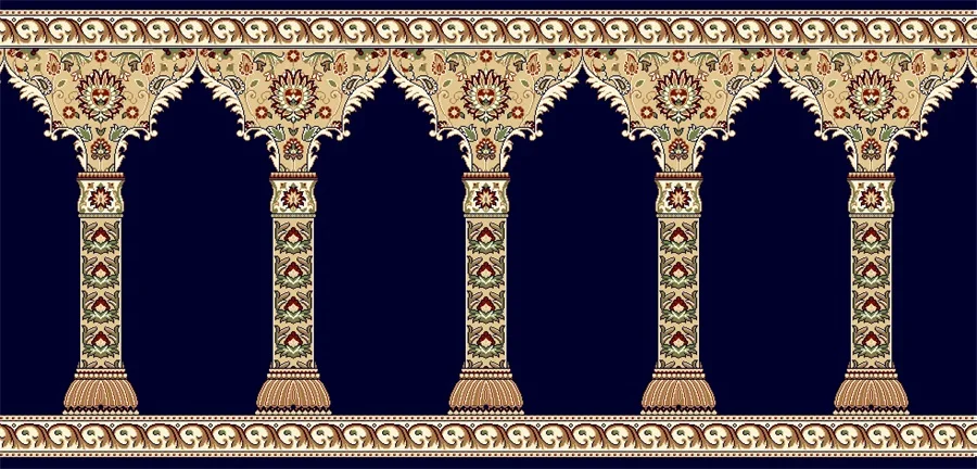 Carpet Factory New Design 100% Nylon Mosque Wall to Wall Luxury Muslim Mosque Prayer Carpet for  Mosque Prayer Carpet
