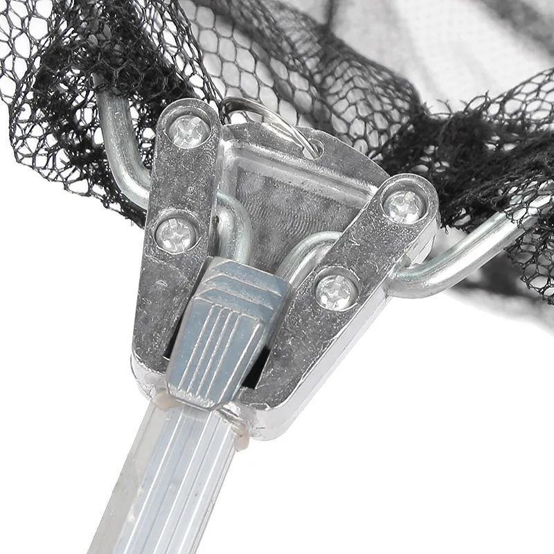 china telescopic nylon stainless steel fishing net suppliers SEASPRO Black Telescoping Aluminum Alloy Rubber Fish Net Stainless Steel Landing Net China