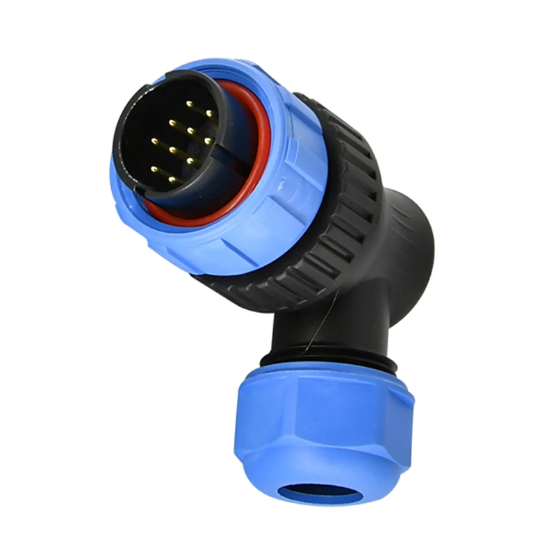 IP68 SP 29  12 16 17 PINP plastic straight right angle socket and male plug Connector SP13 SP17 SP21 Connector