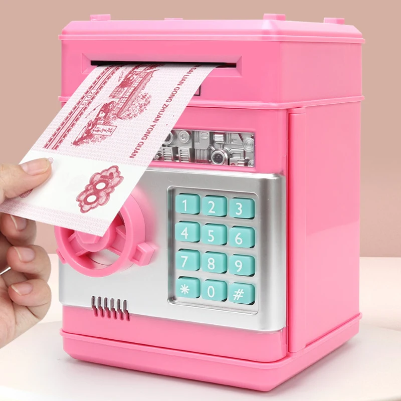 Zhorya Musical Cash and Coin Money Safe Box Bank Mini ATM Machine Password Toy for Kids