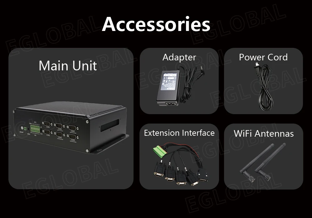 EGLOBAL Intel 12th Gen HX Core I7 12650HK CPUs Mini Industrial Computer 6*RS232 2.5G GPIO 4K HD Fact(图13)