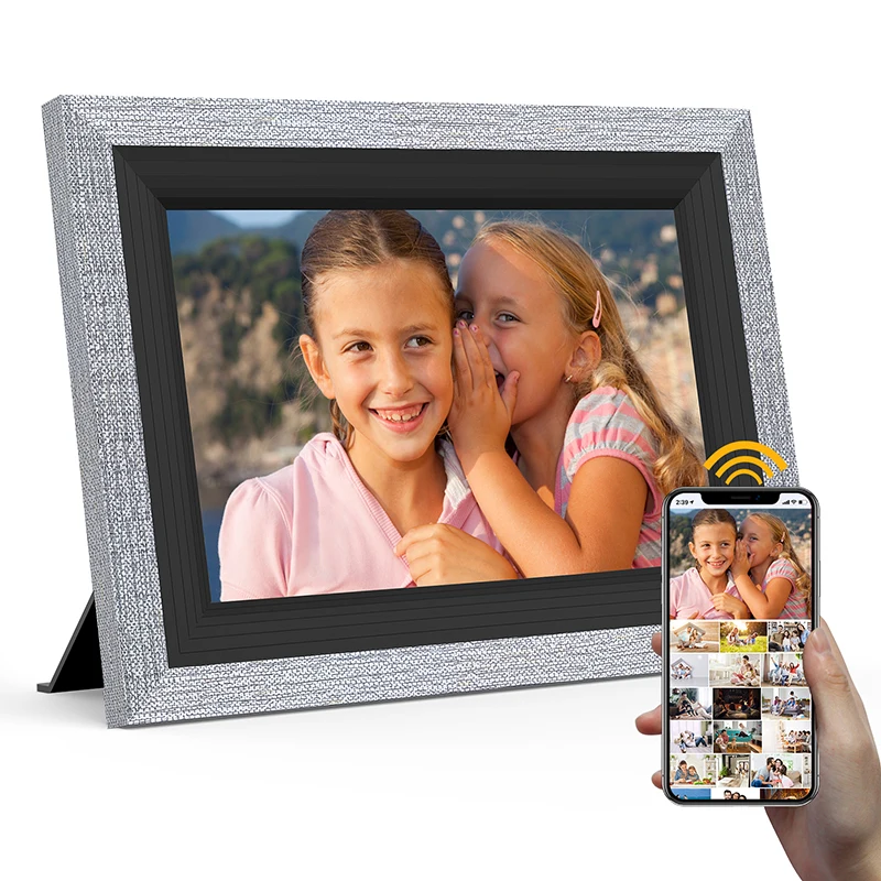 10,1 дюймовая цифровая фоторамка PRITOM, 1280x800 IPS экран, рамка для фотографий с приложением