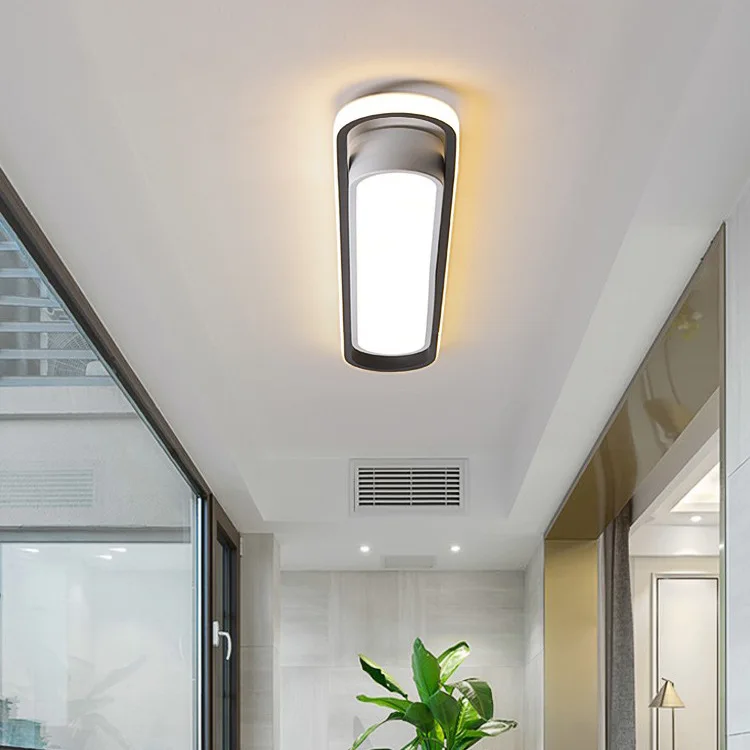 Modern LED Ceiling Lamp Rectangular Aisle Long Strip Light Living Room Corridor Kitchen Nordic Creative Balcony Ceiling Light