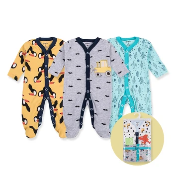 Redkite 4.1 high quality Long sleeve pyjamas footed newborn baby boy clothes romper