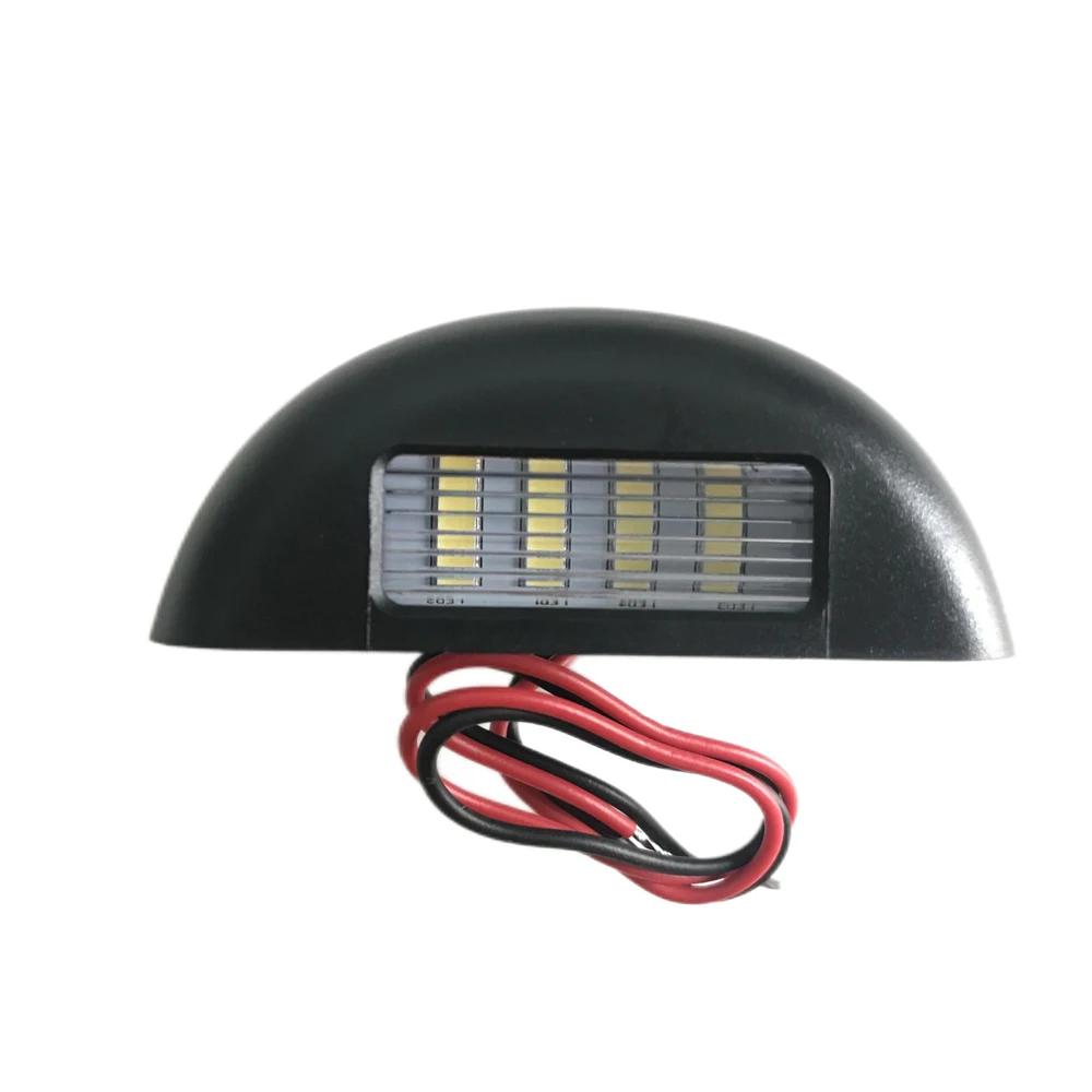 Emark ECE R10 R4 Approved LED License Plate Light 70mm Black Housing KD9002