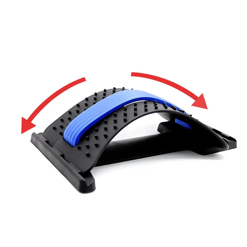 Multi Level Support Lower Lumbar Back Massager Stretcher Posture Corrector Magnetic Adjustable Spine Deck Device