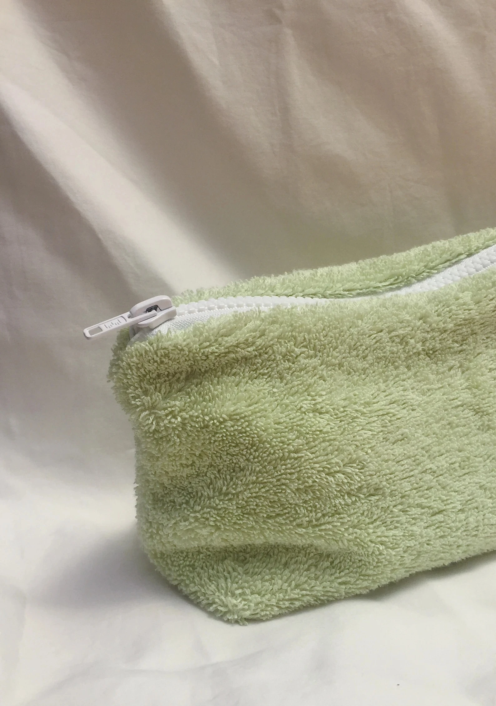 Snow White Terry Cloth Terry Towelling Cosmetic Makeup Bag Toiletry