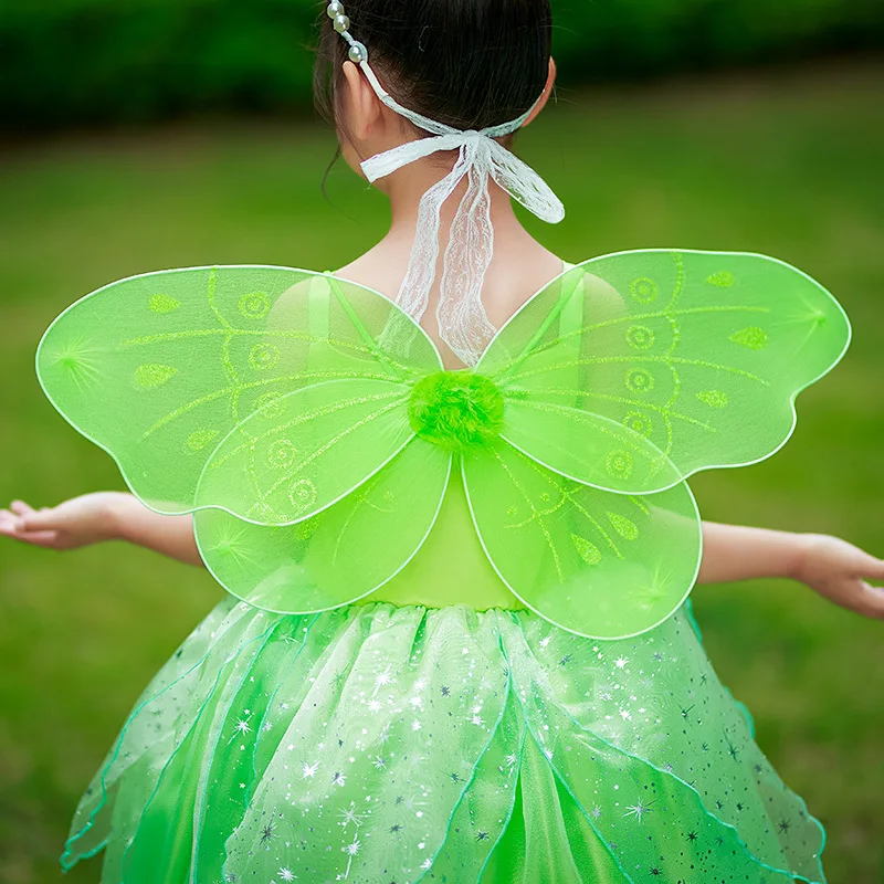 green tinkerbell dress Green 1970s Tinkerbell Elf Petal Hem Mini Dress main image 0