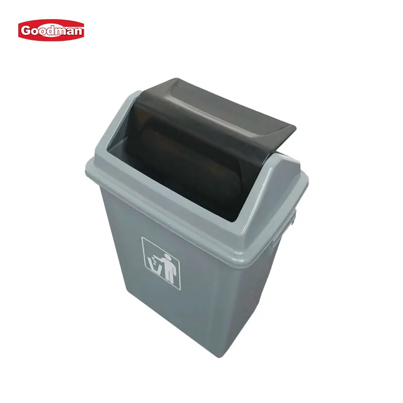 40l 60l swing bin recipiente de resíduos de plástico tampa oscilante