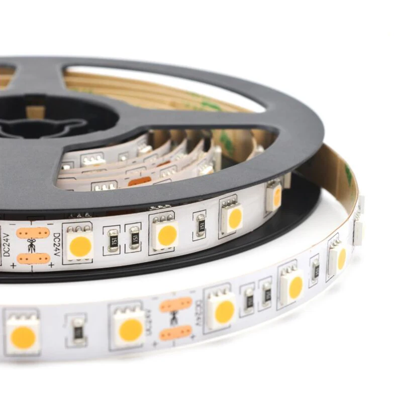 24V SMD LED Strip Light 10W/M 120LEDs/M 8mm IP20 3000K 4000K 6000K Cuttable Flexible Light Strings App Control Residential Use