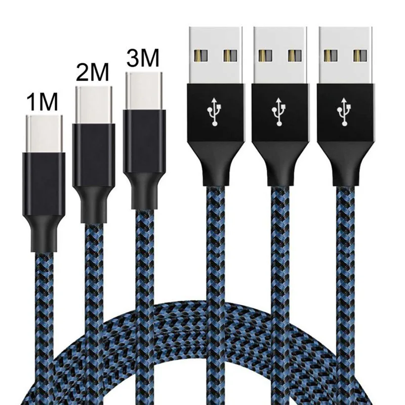 For Iphone Cable 5 Pack 3 Pack 3ft 6ft 10ft Nylon Braided Cord Fast  Charging Usb Type C Cable For Iphone Charger Cable 1m 2m 3m - Buy For  Iphone Cable,Type C