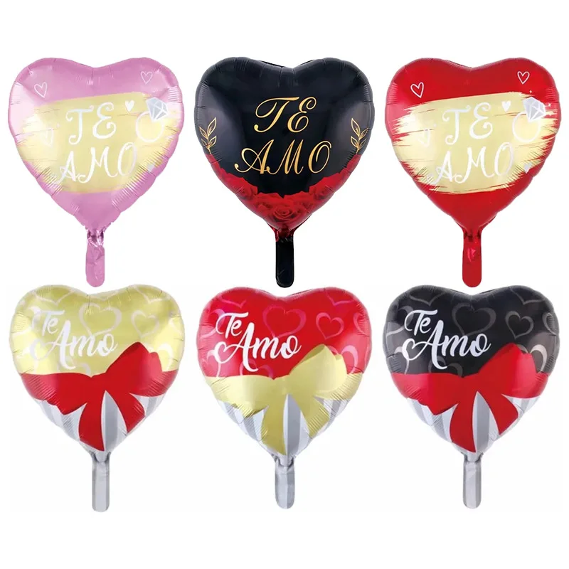 Air ballons 30cm Saint Valentin anniversaire de noce 6 rouge Love Hearts hélium