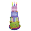 8FT cumpleaños inflables al aire libre decoraciones pastel con vela