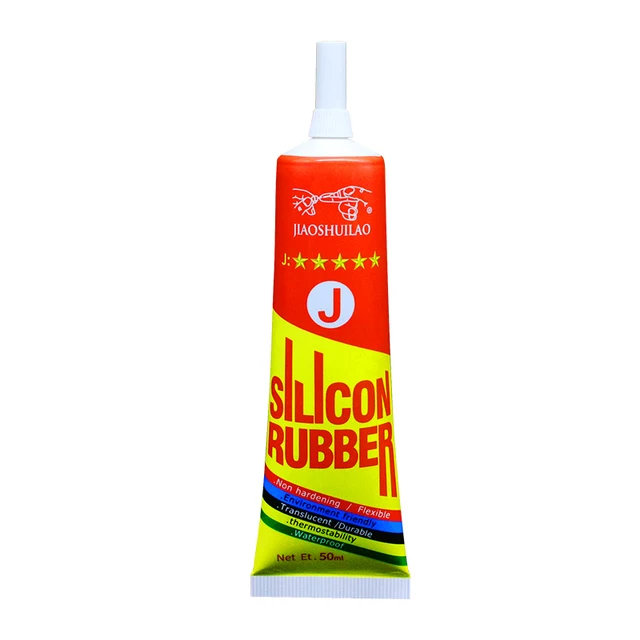 J 50ML Silicone Rubber Super Glue Waterproof Contact Soft Clear Adhesive For Electronic Component PVC Plastic Mobile Phone Bezel