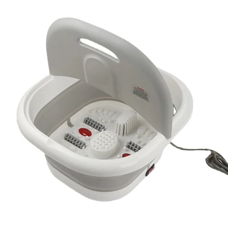 Foldable Soaking Bucket Basin Bowl Foot Spa Bath Massager Bubble Foot Spa Infrared Therapy Foot Massager Roller