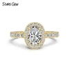 14K Yellow Gold-Oval Cut