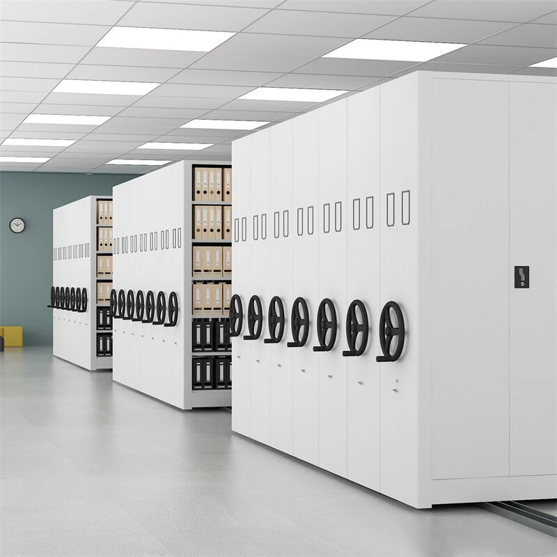 Customize Steel Manual Hanging Storage System Library Mechanical Movable Compact Shelves Mobile File Compactor