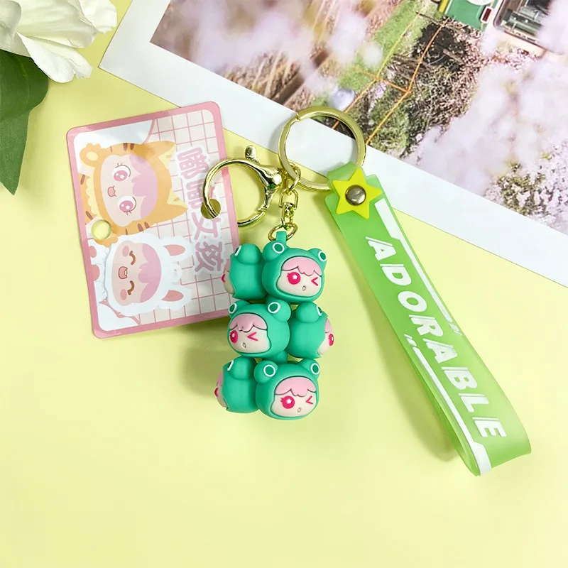 Custom 3d Soft Pvc Keychain Small Animal Laminated Keychain/Soft Rubber Keychain/silicone Key Ring
