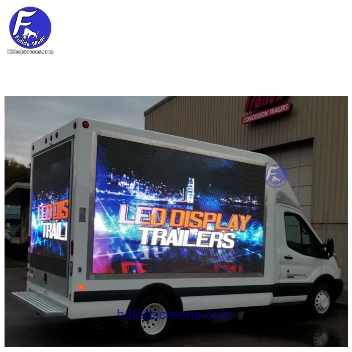 Waterproof Led Screen Mobile Digital Billboard Advertising Led Video Truck NovaStar 4G and WIFI and USB Flash Driver