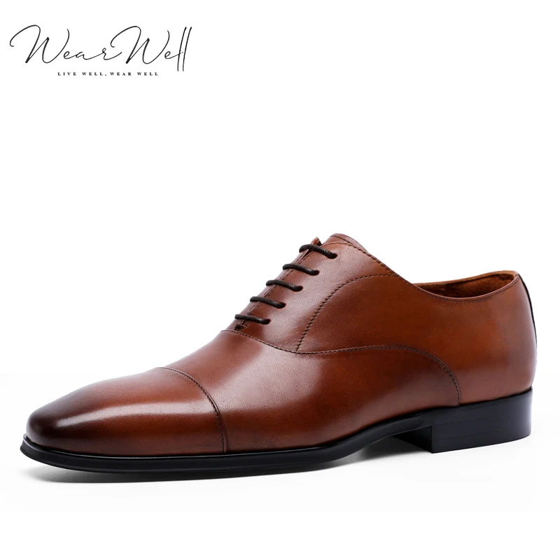 Business Men Oxford Handmade High Quality Modern Casual Gentleman Genuine Leather Shoes