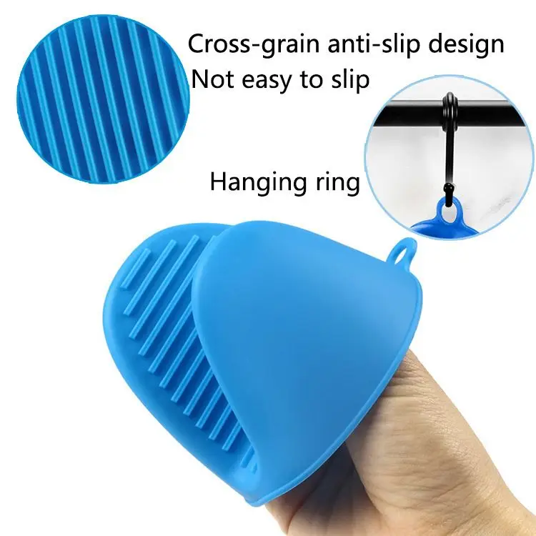 Easy to Clean Heat-Resistant Silicone Oven Mitts Printed Pot Holders and Anti Scald Gloves