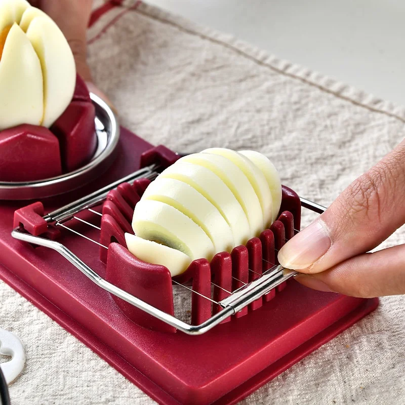 Japanese Style Multi-Functional Egg Slicer Stainless Steel High Egg Splitter Divider for Home Use for Cutting Scrambled Eggs