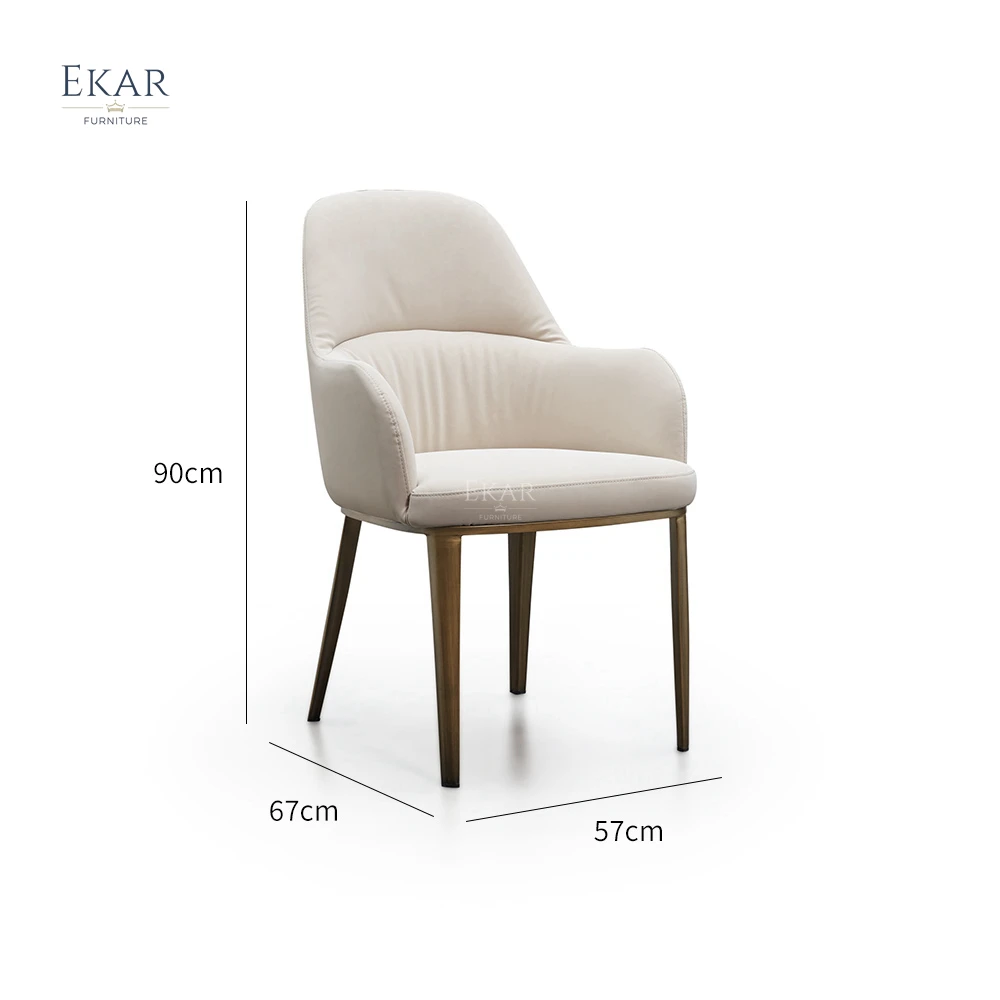 product ekar furniture soft leisure dining chair modern leather dining room dining chair-63