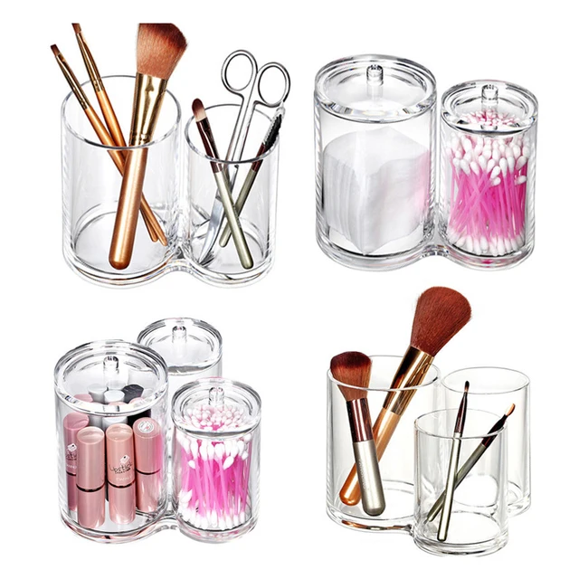 Wholesale Acrylic Makeup Organizer for Cosmetic Case Brushes Lipstick Eyeshadow Plastic Dresser Makeup Storage Organizer Box