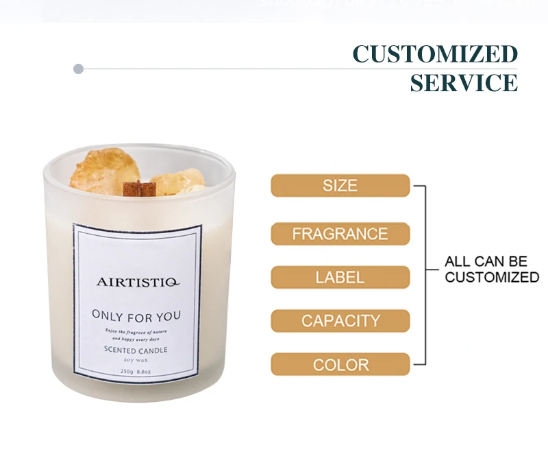 Crystal Candle Wholesale Factory Customization Romantic Soy Candles Private Label Crystal