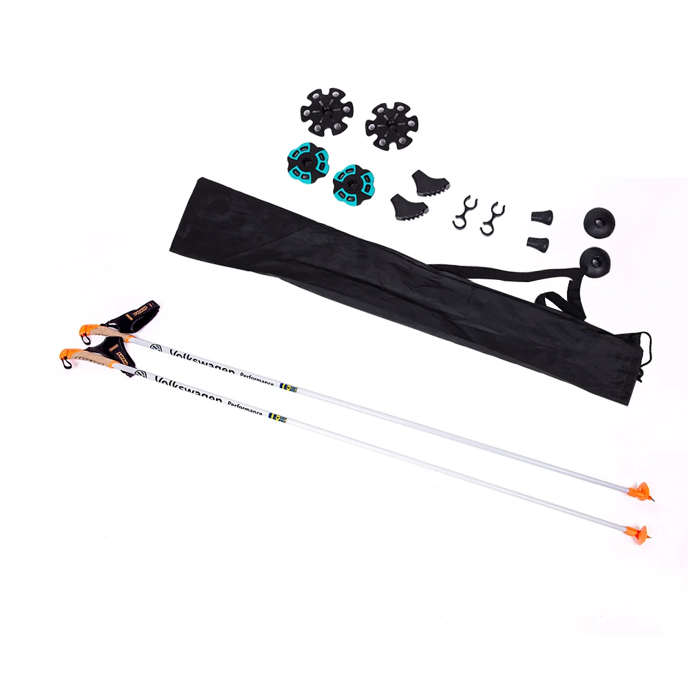 100% carbon customizable factory cork retractable ski pole with outdoor sports