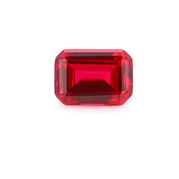 Starsgem wholesales gemstone lab grown ruby jewelry fancy color emerald cut 1.5CT loose gemstone