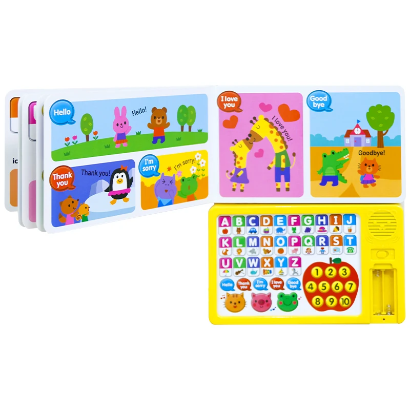 Customize Electronic Baby Learning Toy With Book Kids Early Alphabet Leaning Sound Toys