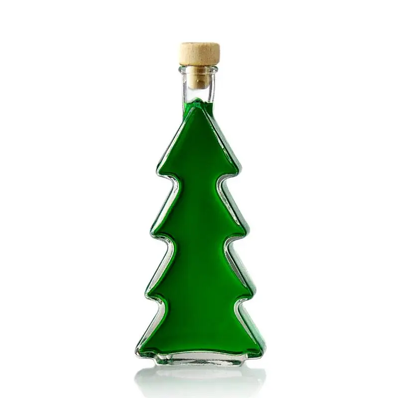 350ml Christmas Tree Shaped Glass Diffuser Bottle with Cork