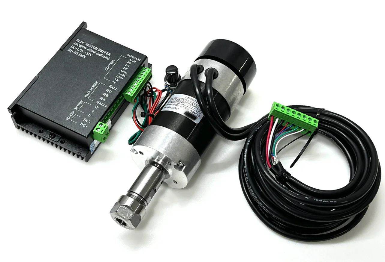 DC 300W 空冷式 CNC スピンドルモーターキット ER11 チャックスピンドルモーター + 電源 スピードガバナー 彫刻用 スピンドルキット  空冷 0.3kw スピンドルモーター キット ER11 チャック 300W スピンドルモーター +/彫刻用電源速度 CNCスピンドル 500W  空冷スピンドル ...