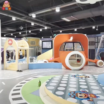 Large kids toy indoor pool slide playground plastic slide children indoor soft play centre for commercial