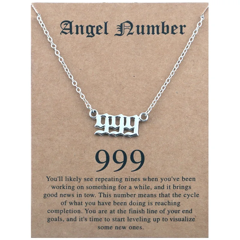 Sterling Silver Angel Number Necklace